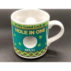Hole In One Golf‎ Coffee/Tea Mug "My Good Luck" Decor Collectible Cup Ganz